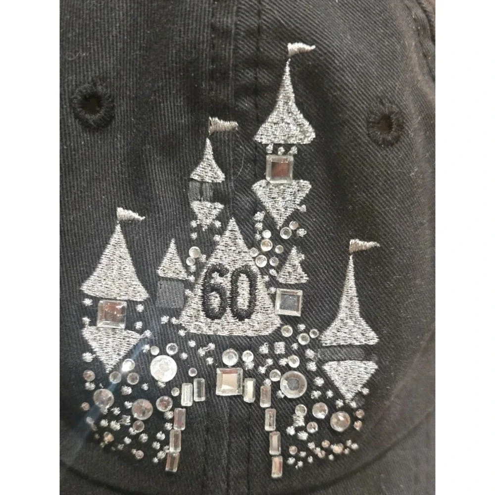 Disneyland Parks Resort 60th Diamond Celebration Unisex Black Adjustable Cap Hat